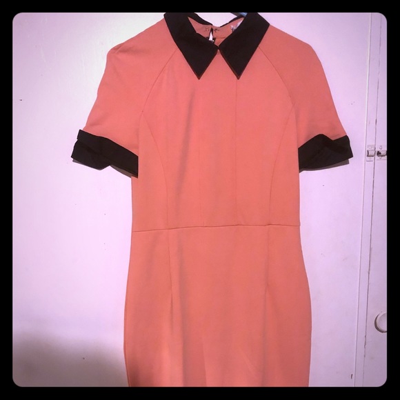 Very Retro Pink Wiggle Dress Large - Picture 1 of 3